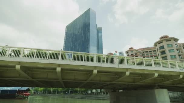 Read Bridge Seen Singapore — Video Stock