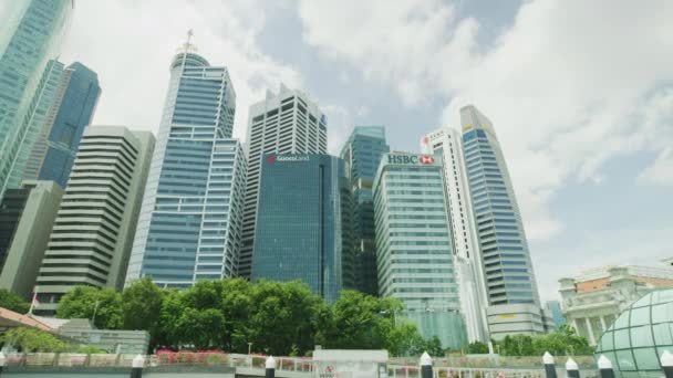 Das Zentrale Geschäftsviertel Von Singapore — Stockvideo