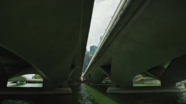 Esplanade Bridge Seen Singapore — Video