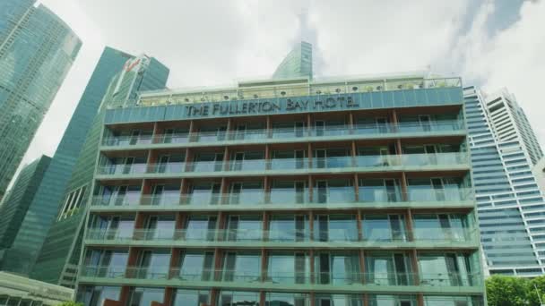 Das Fullerton Bay Hotel Singapore — Stockvideo