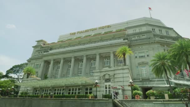 シンガポールのフラートンホテル — ストック動画