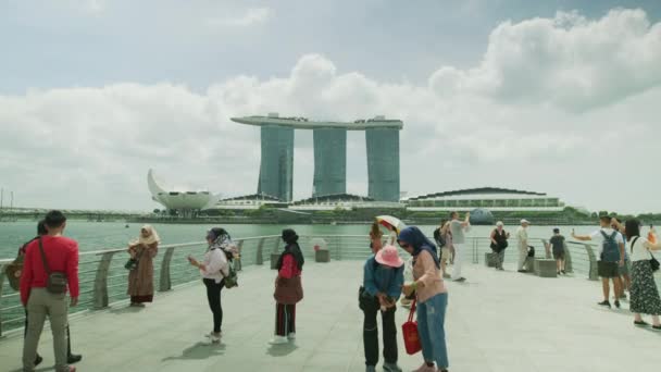 シンガポールマリーナベイサンズホテル — ストック動画
