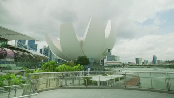 Widok Muzeum Artscience Singapur — Wideo stockowe