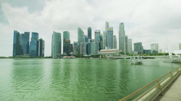 Marina Bay Distrito Financiero Centro Singapur — Vídeos de Stock