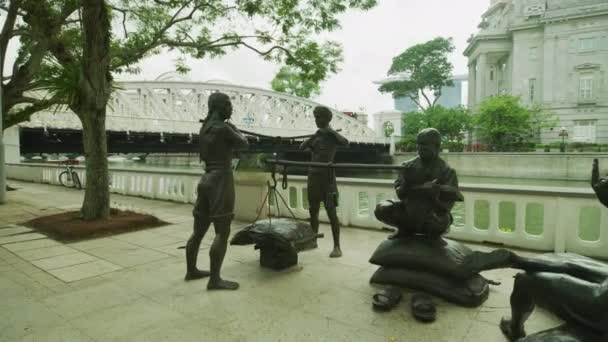 Uma Grande Escultura Emporium Singapura — Vídeo de Stock