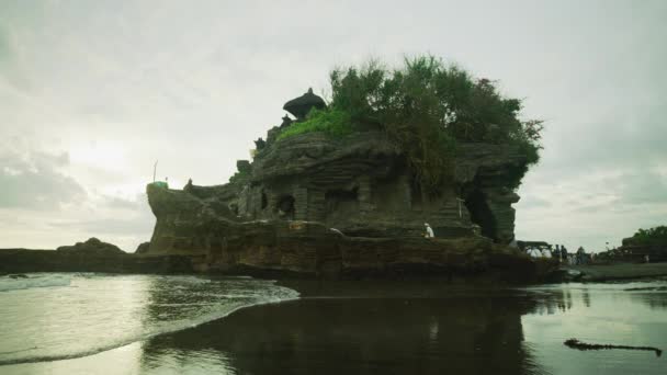 Vista Nocturna Tanah Lot — Vídeos de Stock