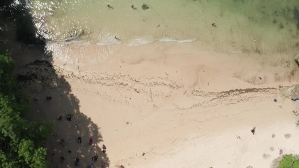 Padang Padang Beach Oceano Índico Visto Cima — Vídeo de Stock