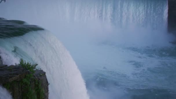 Niagara Řeka Jak Jde Přes Vodopády — Stock video