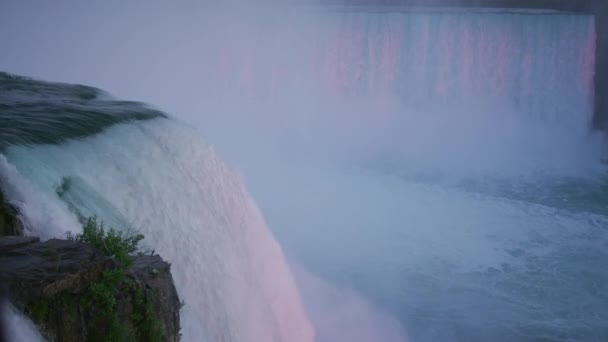 Det Skummande Vattnet Niagarafallen — Stockvideo