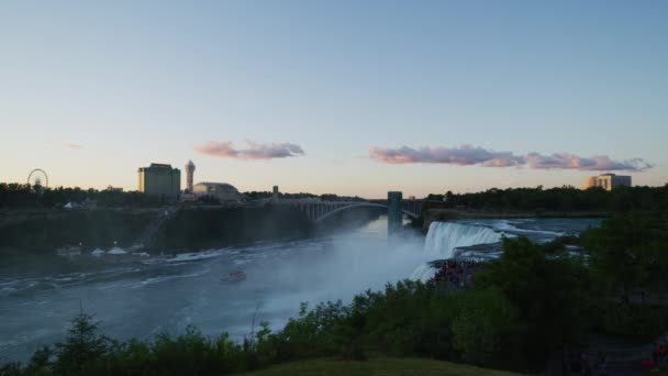 Niagara Falls Gezien Vanaf Amerikaanse Kant — Stockvideo
