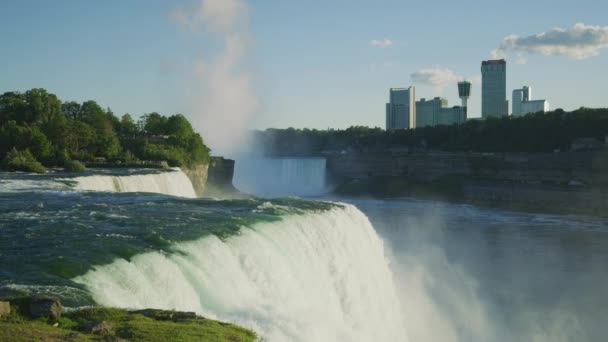 Niagara Falls Seen Side — Stock Video