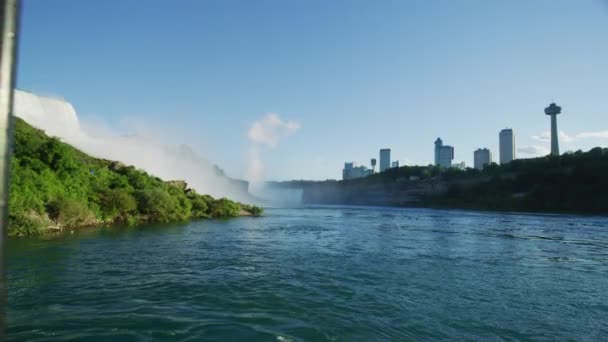 Niagara River Und Niagara Falls Ontario — Stockvideo