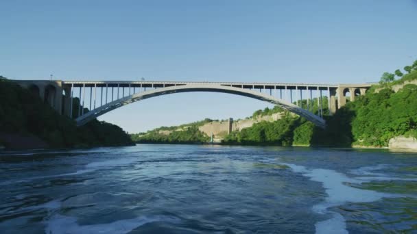 Niagara River Rainbow Bridge — Wideo stockowe