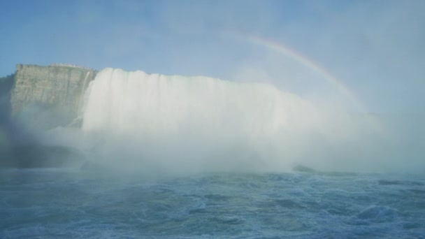 Rainbow Foamy Waterfall — Stock Video