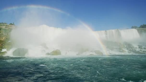 Rainbow American Falls — Stock video