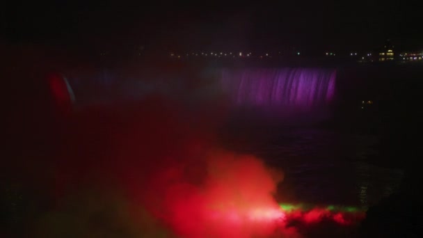 尼亚加拉瀑布的色彩 — 图库视频影像