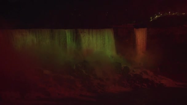 Light Show American Falls — Stock video