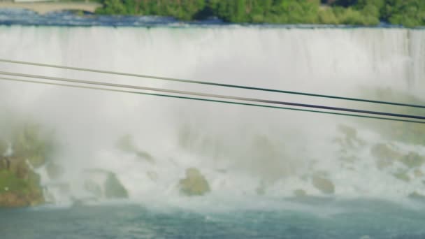 Zipline Bij Niagara Falls — Stockvideo