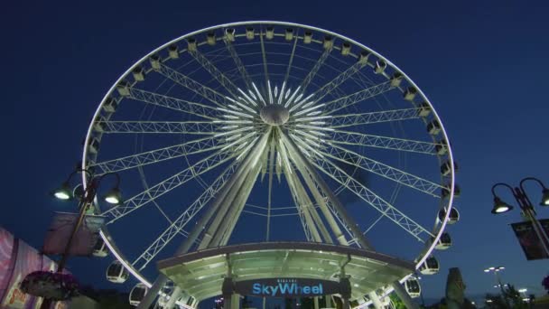 Niagara Skywheel Alacakaranlıkta — Stok video