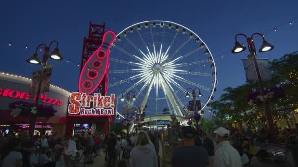 Skywheel Strike Rock Bowl Wodospadzie Niagara — Wideo stockowe
