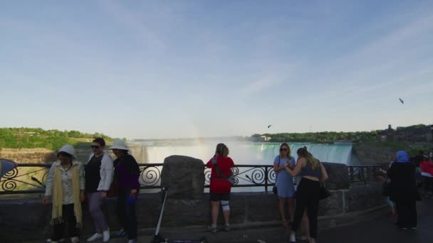 Pessoas Nas Cataratas Niágara — Vídeo de Stock