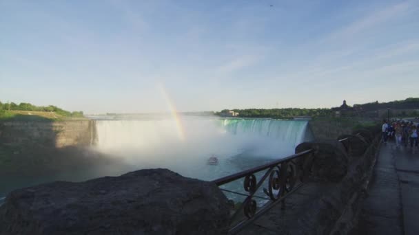 Rainbow Horseshoe Falls — Wideo stockowe