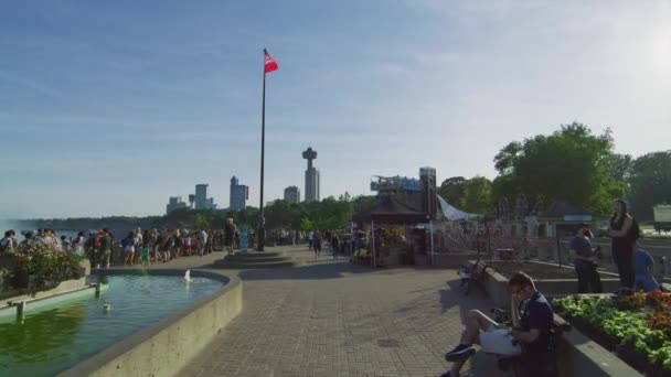 Населення Ніагарського Водоспаду Онтаріо — стокове відео