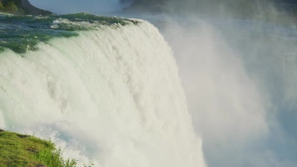 Close View Foamy Waterfall — 图库视频影像