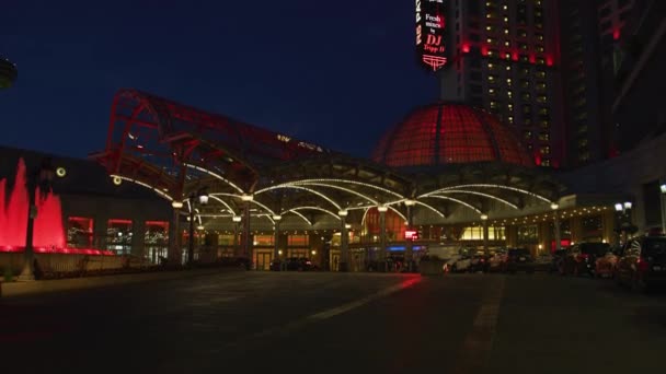 Teatro Avalon Nas Cataratas Niágara Noite — Vídeo de Stock