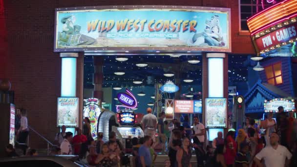 Wild West Coaster Niagara Falls Ontário — Vídeo de Stock
