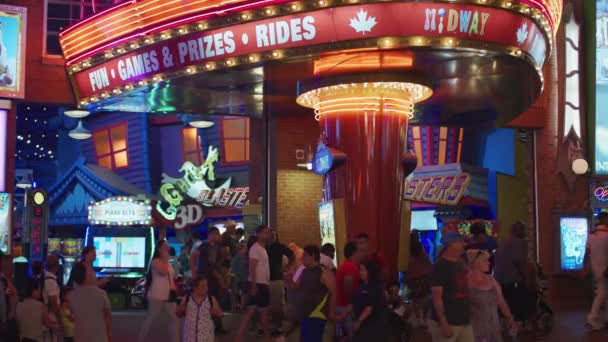 Pessoas Great Canadian Midway Niagara Falls Ontário — Vídeo de Stock