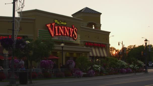 Restauracja Mojego Kuzyna Vinny Ego Wodospad Niagara Ontario — Wideo stockowe
