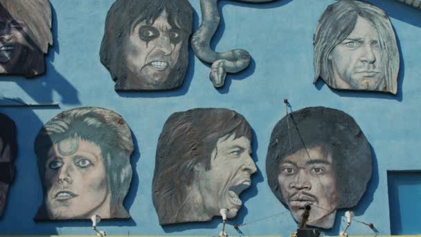 Detail Des Wachsfigurenkabinetts Der Rock Legends Niagarafälle — Stockvideo