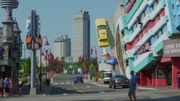 Wandern Und Autofahren Niagara Falls — Stockvideo