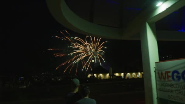 Fireworks Niagara Falls Ontario — Stock Video