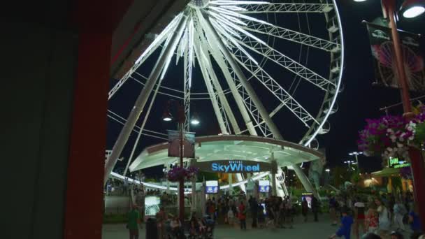 Niagara Skywheel Nocy — Wideo stockowe
