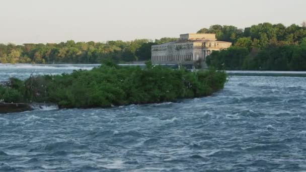 Former Power Plant Niagara River — Stockvideo