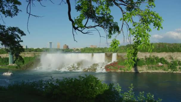American Falls Niagara River Canadian Side — Stock video
