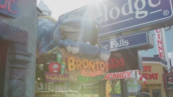 Brontovo Dobrodružství Playland Niagarské Vodopády — Stock video