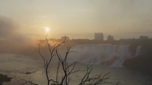 Morning Niagara Falls — Stock video