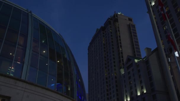Glass Cupola Hilton Hotel Niagara Falls — Stock Video