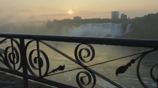 Morning View Niagara Falls Ontario — Stock video