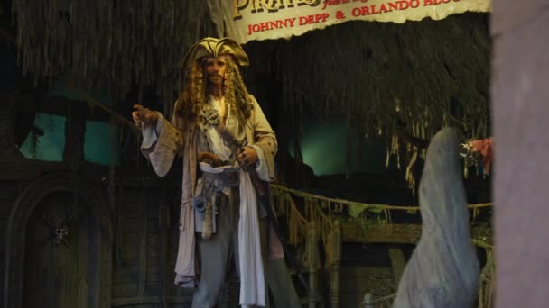 Pirates Caribbean Featured Niagara Falls Wax Museum — Stock Video