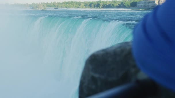 Fallendes Wasser Bei Niagarafällen — Stockvideo