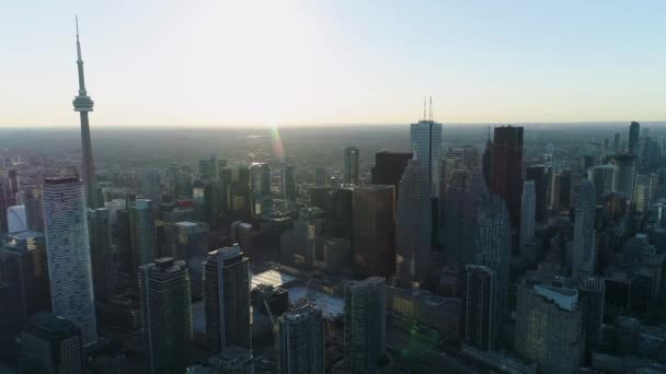 Letecký Pohled Toronto Odpoledne — Stock video
