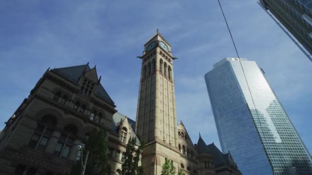 Marcher Près Ancien Hôtel Ville Toronto — Video