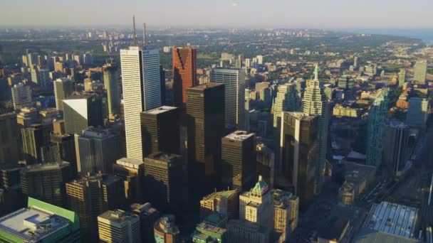从加拿大Cn塔看到的多伦多中央商业区 — 图库视频影像