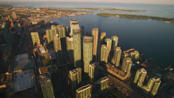 Downtown Toronto Vom Tower Aus Gesehen — Stockvideo