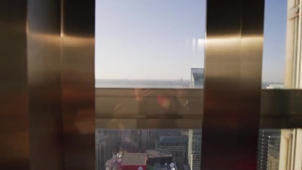Toronto Sett Utifrån Tower Hissen — Stockvideo