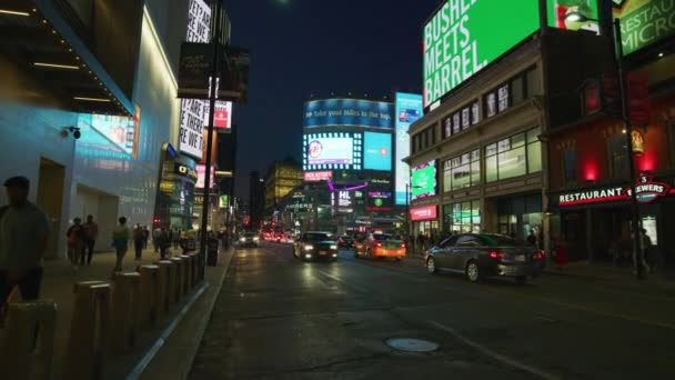 Rue Yonge Toronto Nuit — Video
